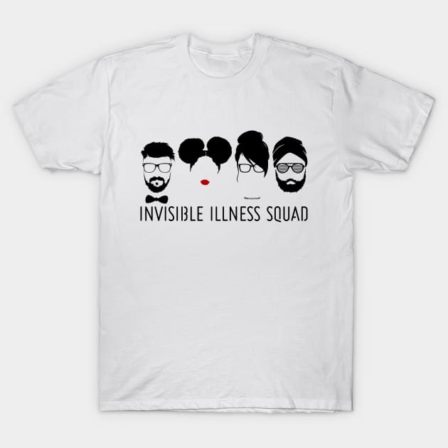 Spoonie Species: "Invisible Illness Squad" T-Shirt by spooniespecies